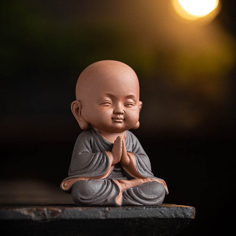 Purple Sand Meditation Buddha Statues - Tibetan Buddhist statue, view 4