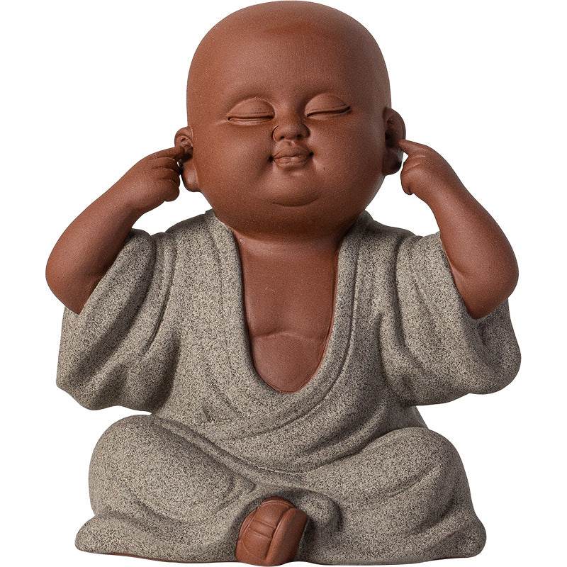 Purple Sand Meditation Buddha Statues - Tibetan Buddhist statue, view 5