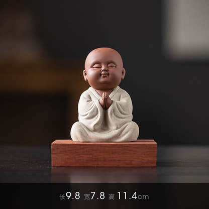 Purple Sand Meditation Buddha Statues - Tibetan Buddhist statue, size reference