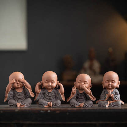 Purple Sand Meditation Buddha Statues - Tibetan Buddhist statue, close-up detail
