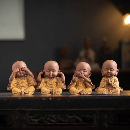 Purple Sand Meditation Buddha Statues - Tibetan Buddhist statue, front view