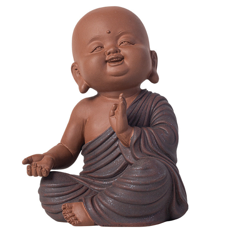 Purple Sand Meditation Buddha Statue