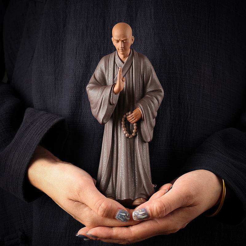 Purple Sand Meditation Buddha Statues - Tibetan Buddhist statue, view 4