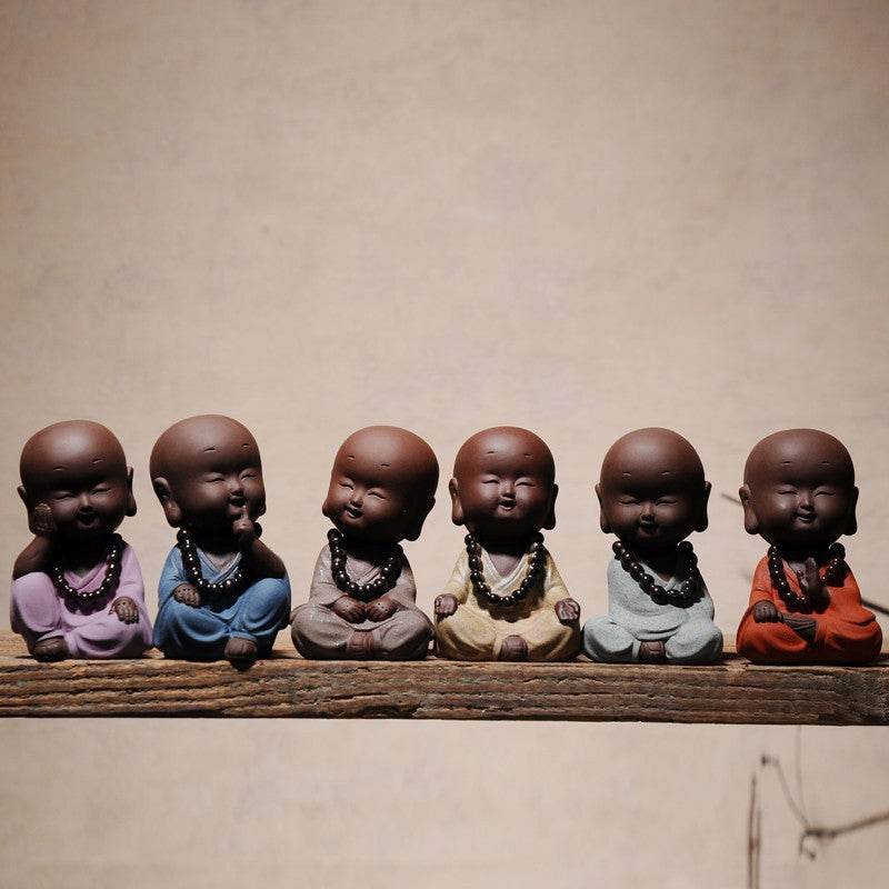 Purple Sand Meditation Buddha Statues - Tibetan Buddhist statue, close-up detail
