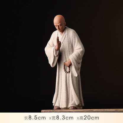 Purple Sand Meditation Buddha Statues - Tibetan Buddhist statue, size reference