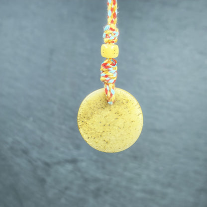 OM Pendant - Hand-carved Tibetan Amulet - Protective Charm for Keychain / Bag Hanging - 30mm