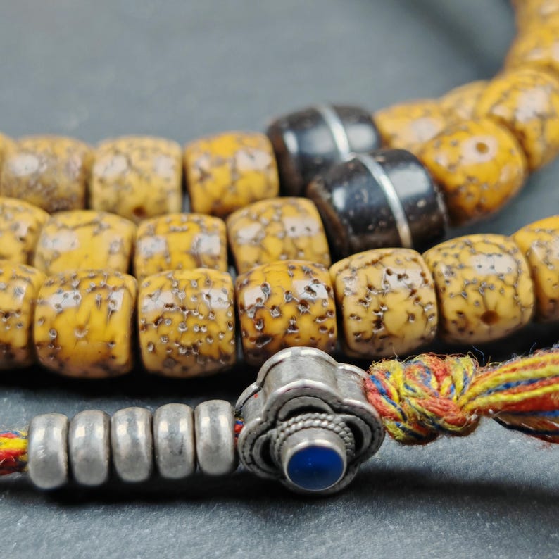 Old Tibetan Rosary | Authentic 7mm 108 Lotus Seed Necklace Mala | Protective Prayer Beads for Women | Spiritual Gift