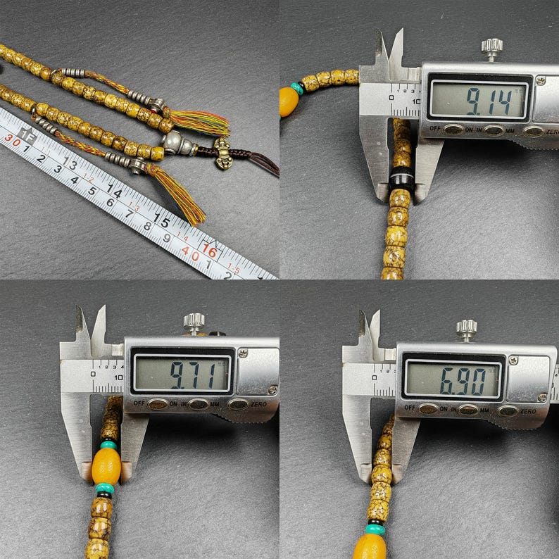 Old Tibetan Rosary | Authentic 7mm 108 Lotus Seed Necklace Mala | Protective Prayer Beads for Women | Spiritual Gift