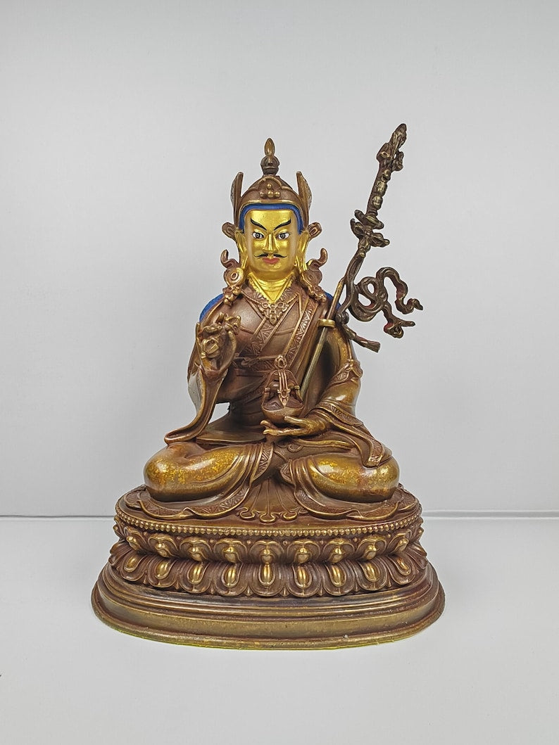 Padmasambhava - Lotus-Born Guru Rinpoche - Acient Tibetan Buddhist Statue - Fully Consecrated and Blessed - 60 Years Old