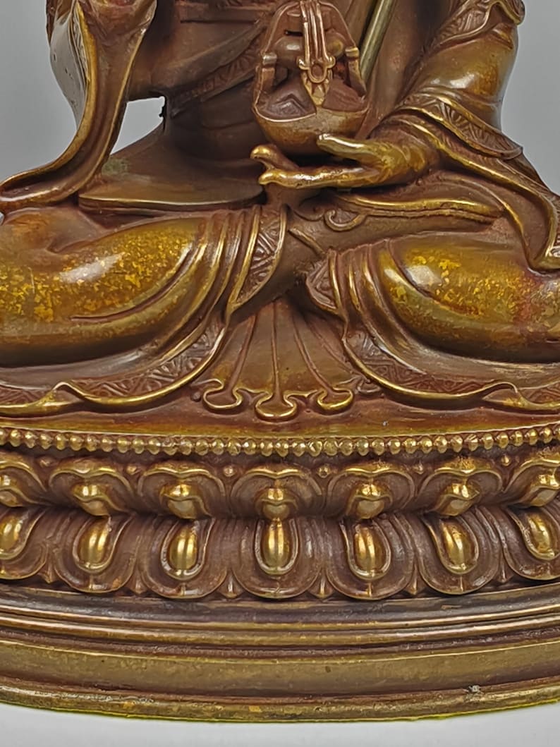 Padmasambhava - Lotus-Born Guru Rinpoche - Acient Tibetan Buddhist Statue - Fully Consecrated and Blessed - 60 Years Old