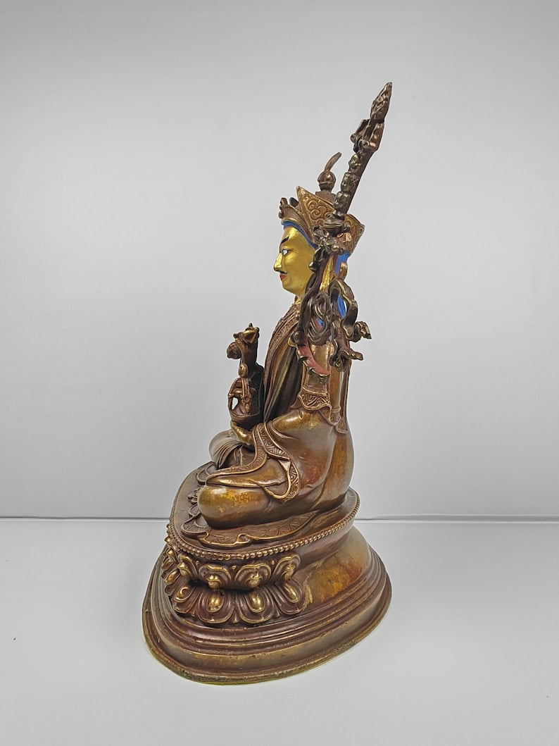 Padmasambhava - Lotus-Born Guru Rinpoche - Acient Tibetan Buddhist Statue - Fully Consecrated and Blessed - 60 Years Old