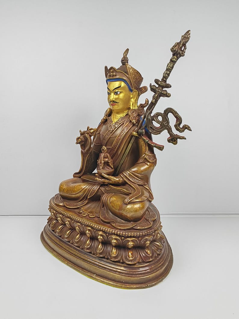 Padmasambhava - Lotus-Born Guru Rinpoche - Acient Tibetan Buddhist Statue - Fully Consecrated and Blessed - 60 Years Old