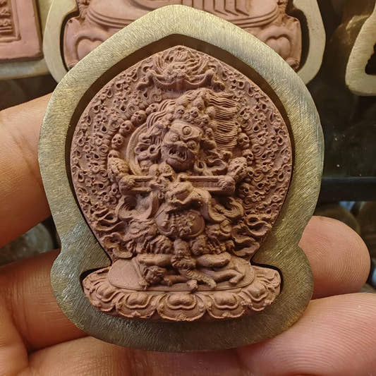 Panjaranata Mahakala Tsa Tsa Mold - Tibetan tsa tsa mold, front view