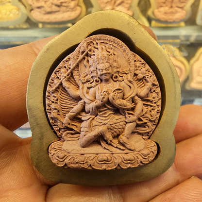 Parnashavari Tsa Tsa Mold 4.5cm Height Tibetan Buddha Statue Maker - Tibetan tsa tsa mold, front view