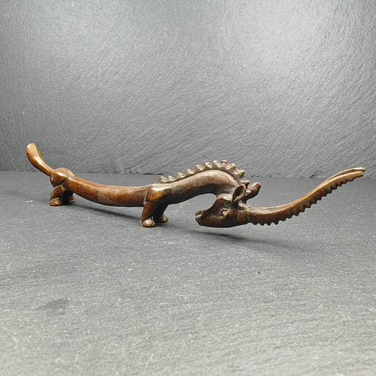 Red Copper Antelope Desktop Ornament - Tibetan Buddhist art, front view