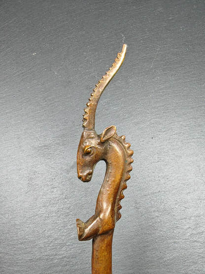 Red Copper Antelope Desktop Ornament - Tibetan Buddhist art, view 8