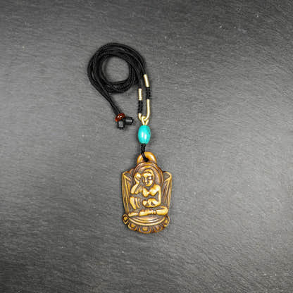 Sacred Jetsun Milarepa Statue Protection Amulet - Tibetan Buddhist amulet, detailed view