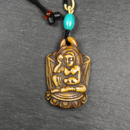 Sacred Jetsun Milarepa Statue Protection Amulet - Tibetan Buddhist amulet, close-up detail