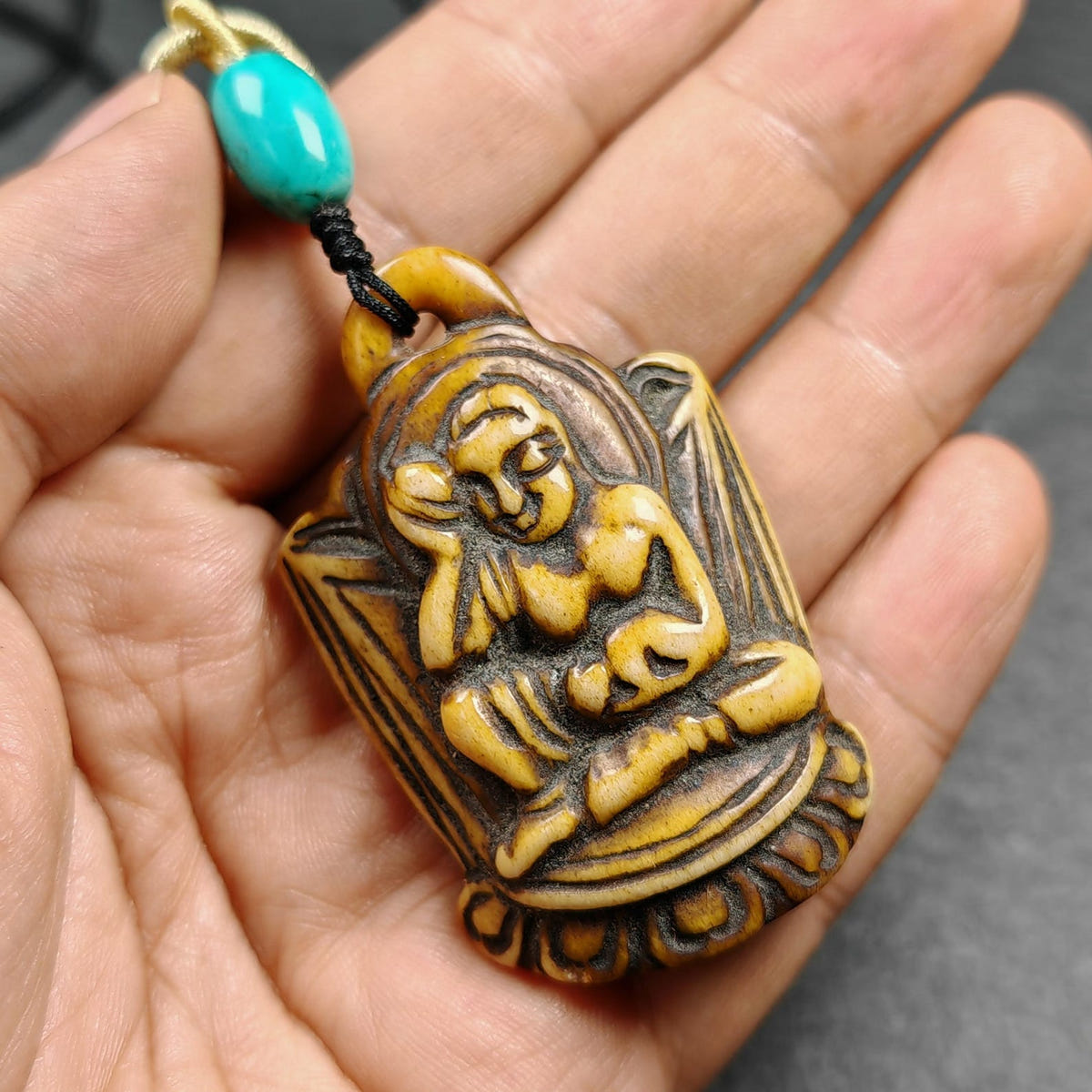Sacred Jetsun Milarepa Statue Protection Amulet - Tibetan Buddhist amulet, view 8