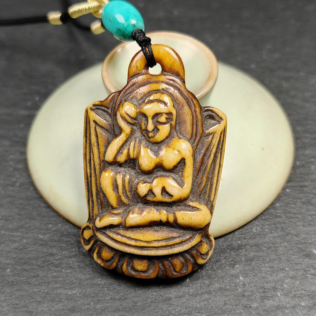 Sacred Jetsun Milarepa Statue Protection Amulet - Tibetan Buddhist amulet, view 7