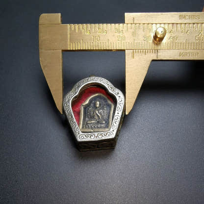 Amulet Pendant,Gau Ghau Shrine, 1.1" - Tibetan Buddhist amulet, view 9