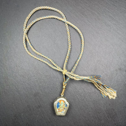 Tibetan Buddhist Gau Box Amulet, Green Tara Ghau Shrine, Altar Pendant