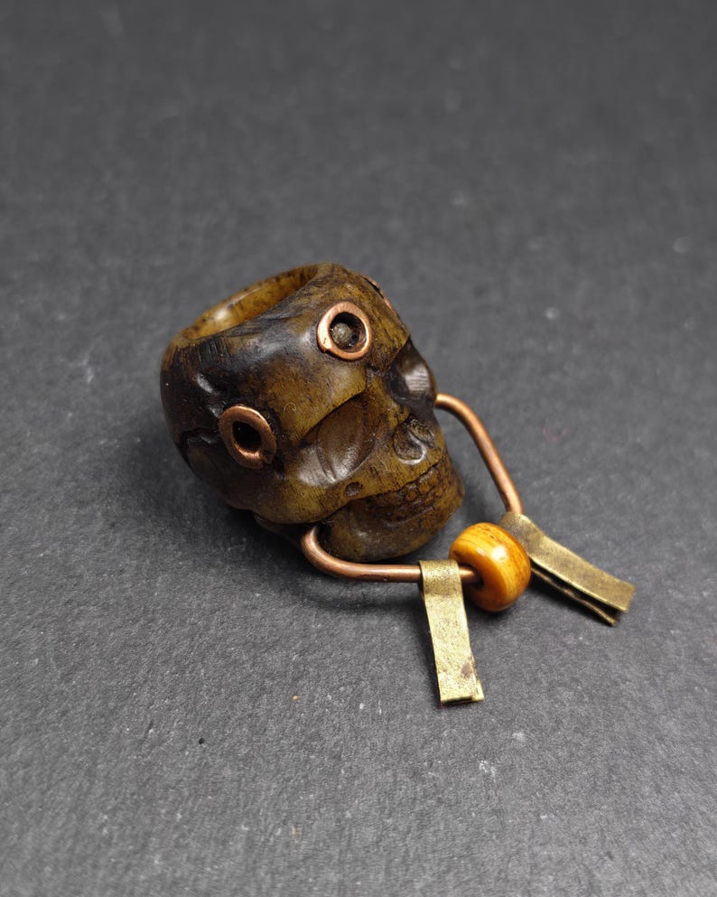 Tibetan Citipati Skull Pendant - Authentic Tibetan Amulet - Protective Charm - Decades Old - 27×25mm