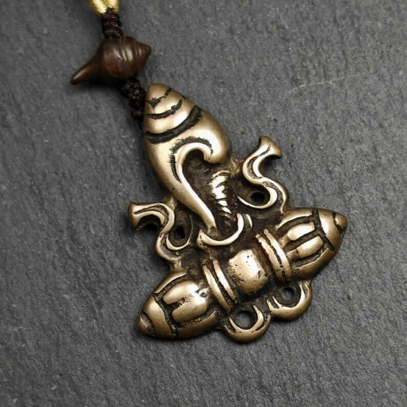 Tibetan Amulet - Tibetan Buddhist amulet, front view