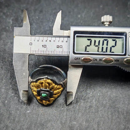 Tibetan Cross Vajra Ring Gold & Silver Gilding Adjustable Ring - Tibetan Buddhist vajra, view 11