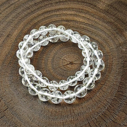 Tibetan Crystal Wrist Mala Bracelet | Om Mani Padme Hum & Lotus Carved Beads | Spiritual Meditation Gift for Him Her