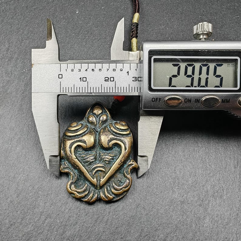 Tibetan Double Conch Amulet: Lima Brass Buddhist Protection Charm