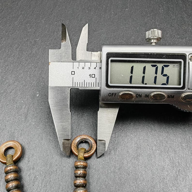 Tibetan Prayer Bead Counters: Cold Iron Inlaid Lima Brass Mala Accessories