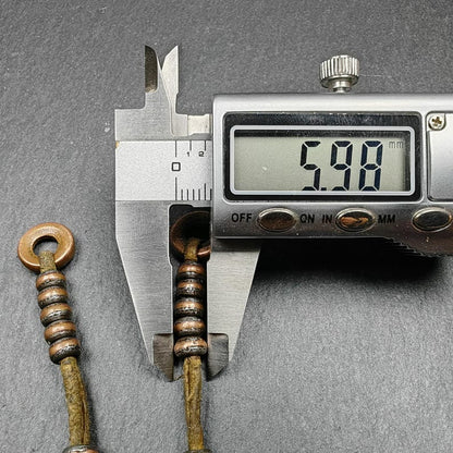 Tibetan Prayer Bead Counters: Cold Iron Inlaid Lima Brass Mala Accessories