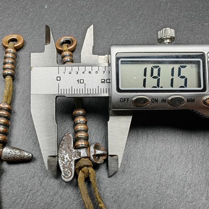 Tibetan Prayer Bead Counters: Cold Iron Inlaid Lima Brass Mala Accessories