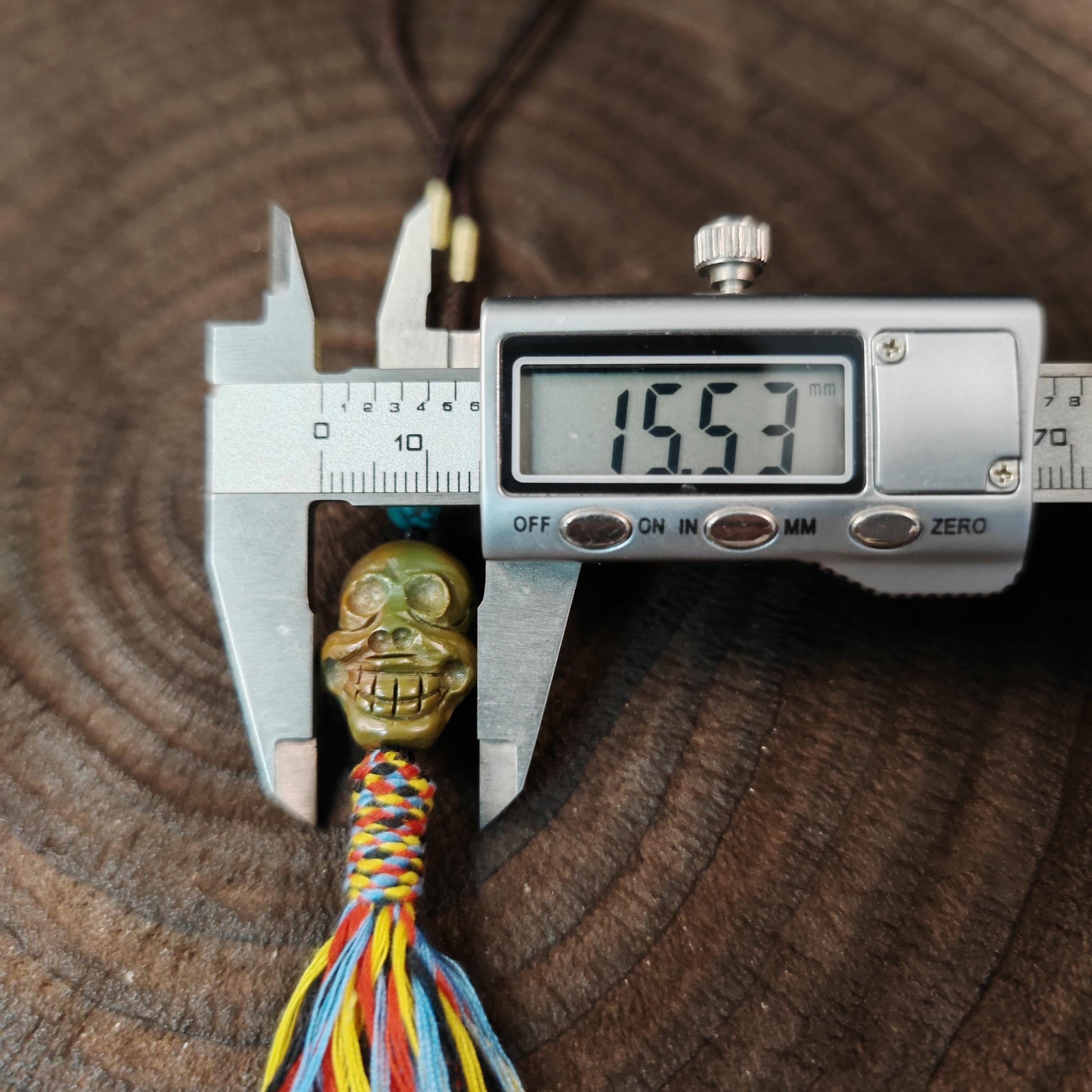 Turquoise Citipati Skull Pendant - Authentic Tibetan Amulet - Protective Charm - Decades Old - 22mm × 15mm