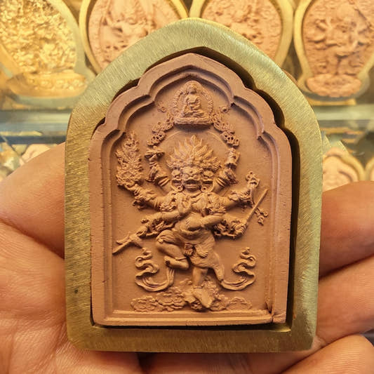 Ucchusma Tsa Tsa Mold - 5cm Height: Tibetan Buddha Statue Maker - Tibetan tsa tsa mold, front view