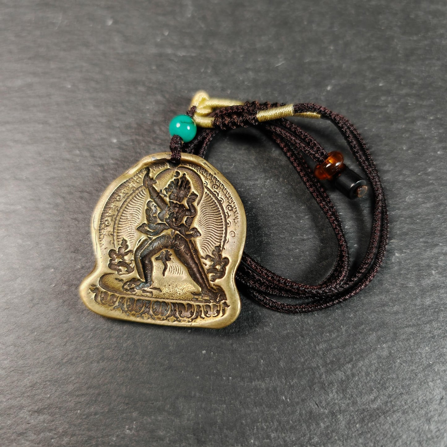 Unique Chakrasamvara Tsa Tsa Mold Amulet, Tibetan Buddhism Protective Charm, Heruka Tantric Deity Pendant, Sacred Spiritual Ritual Gift