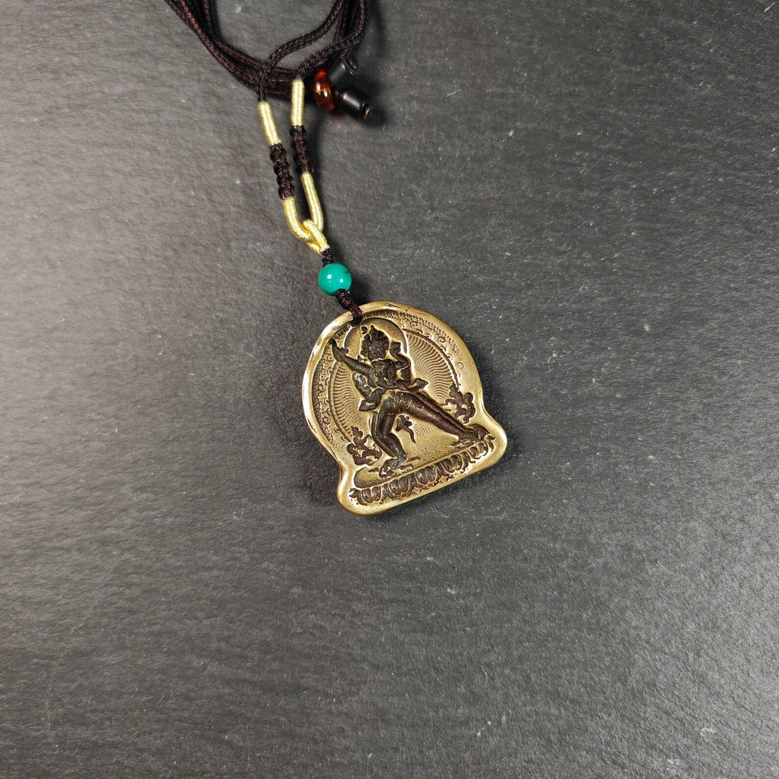 Unique Chakrasamvara Tsa Tsa Mold Amulet, Tibetan Buddhism Protective Charm, Heruka Tantric Deity Pendant, Sacred Spiritual Ritual Gift