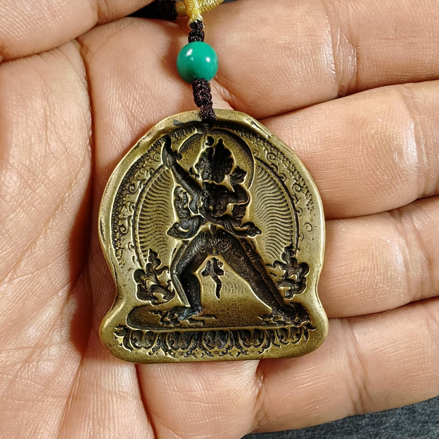 Unique Chakrasamvara Tsa Tsa Mold Amulet, Tibetan Buddhism Protective Charm, Heruka Tantric Deity Pendant, Sacred Spiritual Ritual Gift