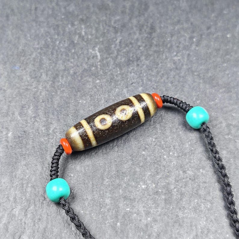 Vintage 5 Eyes Dzi Bead Necklace | 36*11mm Gandhanra-ART
