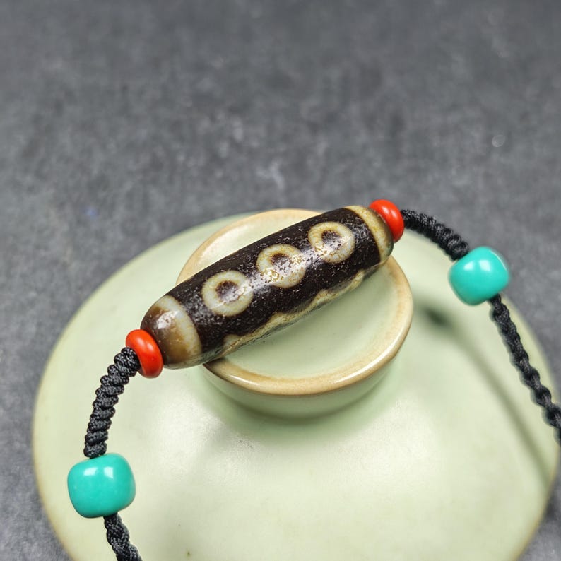 Vintage 5 Eyes Dzi Bead Necklace | 36*11mm Gandhanra-ART