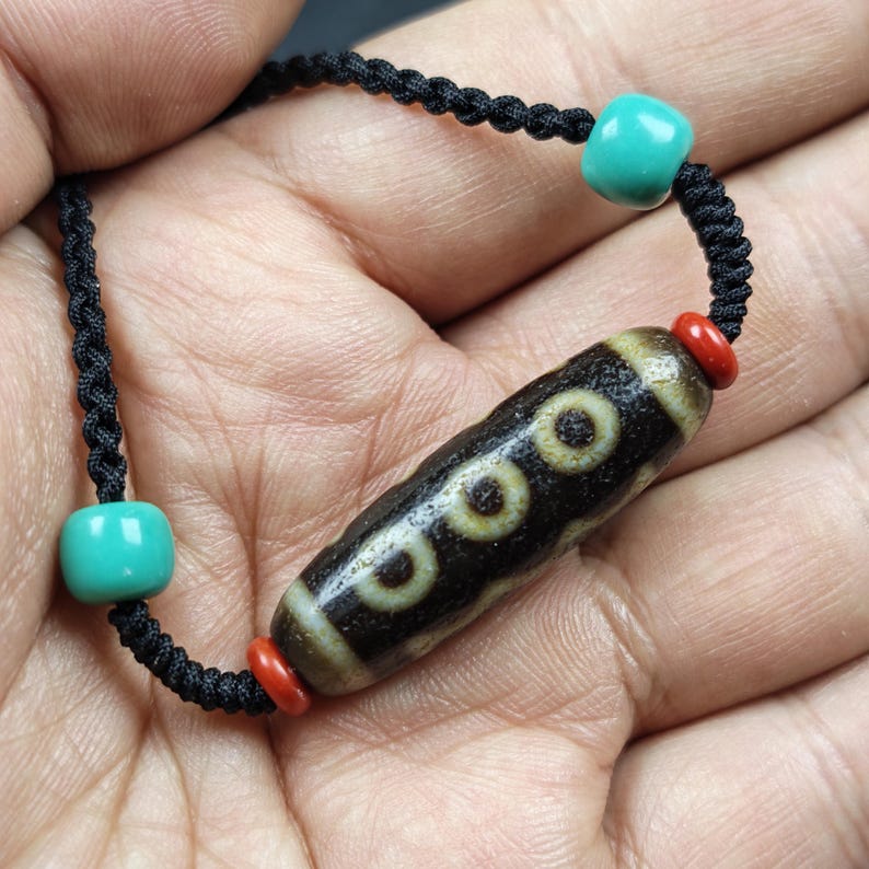 Vintage 5 Eyes Dzi Bead Necklace | 36*11mm Gandhanra-ART