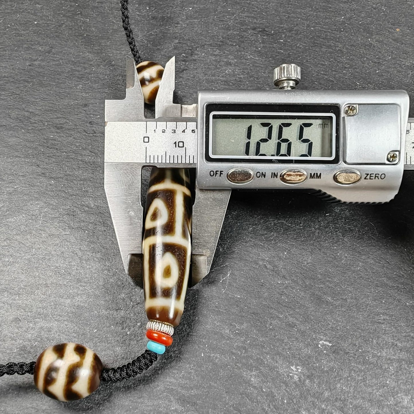 Vintage 9 Eyes Bodhi Dzi Bead Necklace | Tibetan Dzi Jewelry | Protection Charm for Supremacy & Completeness | Spiritual Gift | 54*12mm