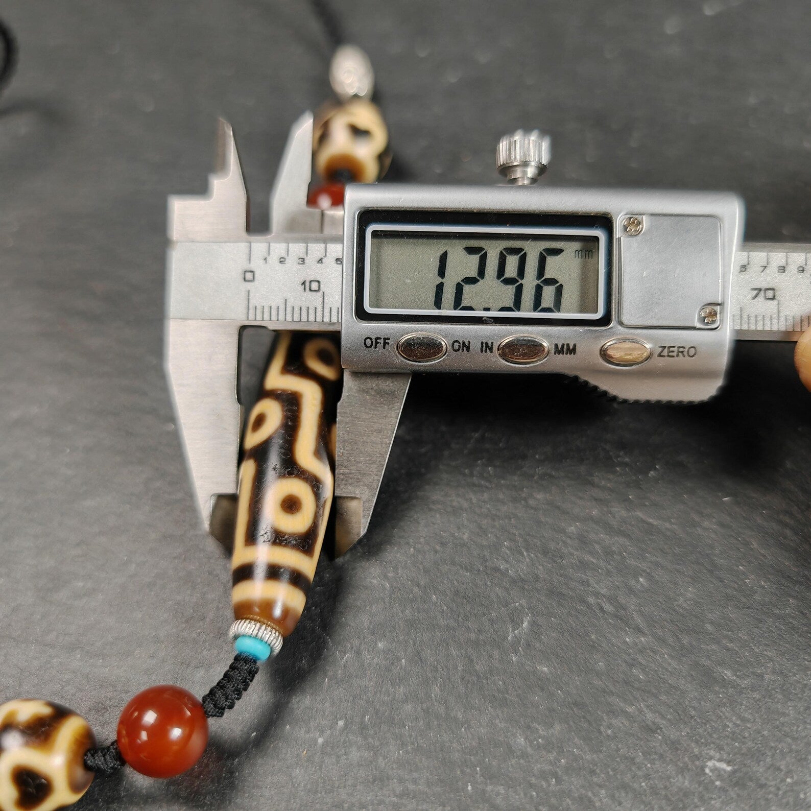 Vintage 9 Eyes Dzi Bead Necklace | Tibetan Dzi Jewelry | Protection Charm for Ultimate & Compassion | Spiritual Gift | 54*13mm