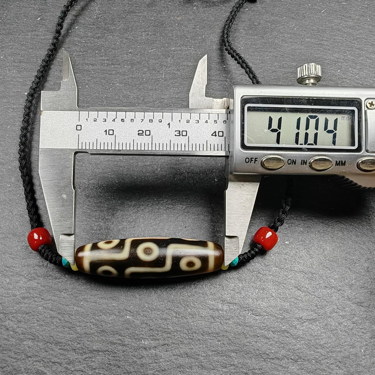 Vintage 9 Eyes Dzi Bead Necklace | Tibetan Jewelry | Protection Charm for Ultimate & Compassion | Spiritual Gift | 41*11mm