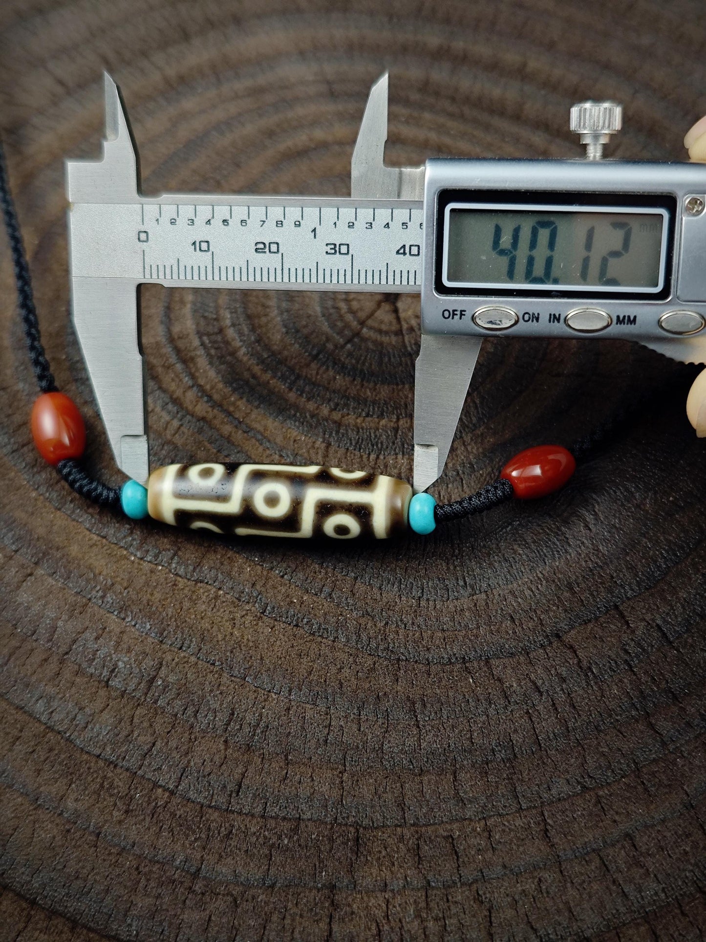 Vintage 9 Eyes Dzi Necklace | Tibetan Jewelry | Protection Charm for Ultimate & Compassion | Spiritual Gift | 40*11mm