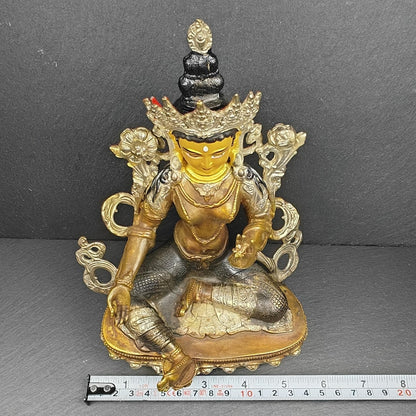 Vintage Green Tara Statue - Handmade Tibetan Buddha Statue - Fully Consecrated and Blessed - 40 Years Old