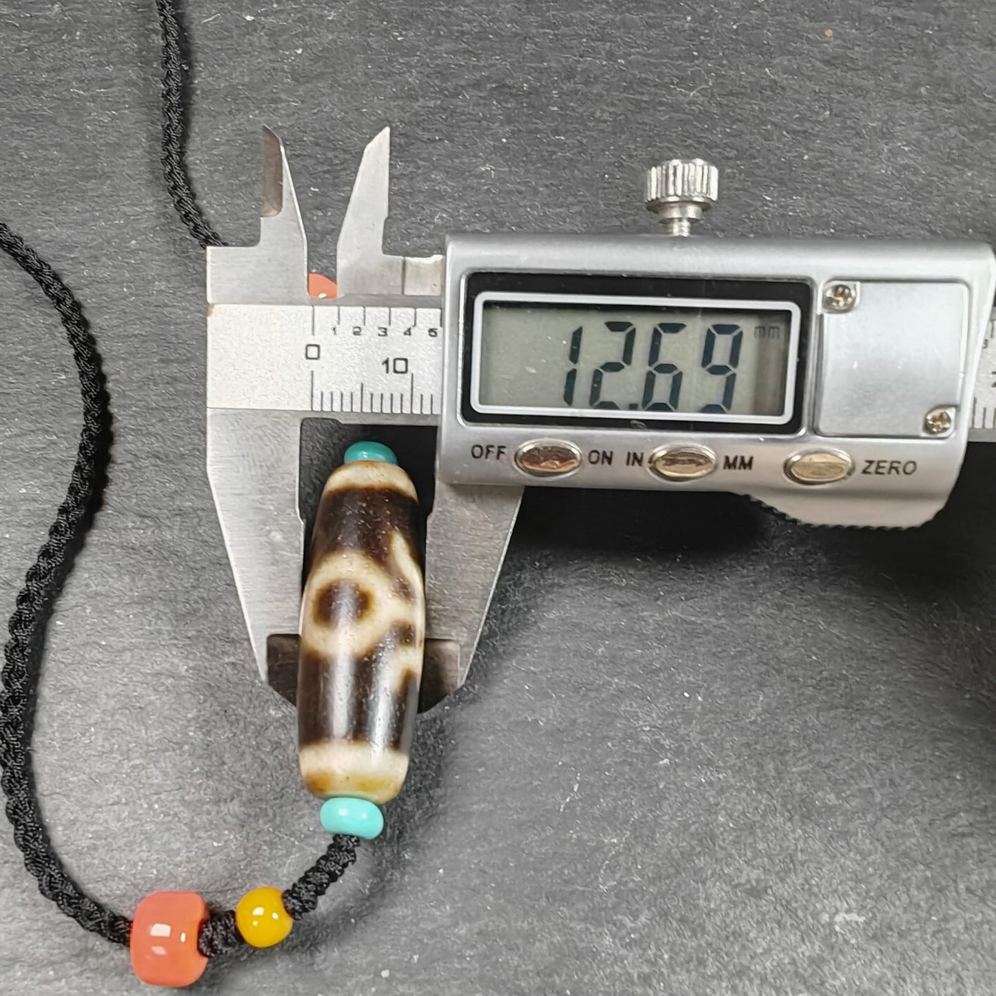 Vintage Nobleman Dzi Bead Necklace | Tibetan Jewelry | Protection Charm for Wealth & Networking | Spiritual Gift | 35*12mm