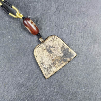 Vintage Skull Citipati Stupa Amulet - 34*40mm - Tibetan Buddhist amulet, view 10