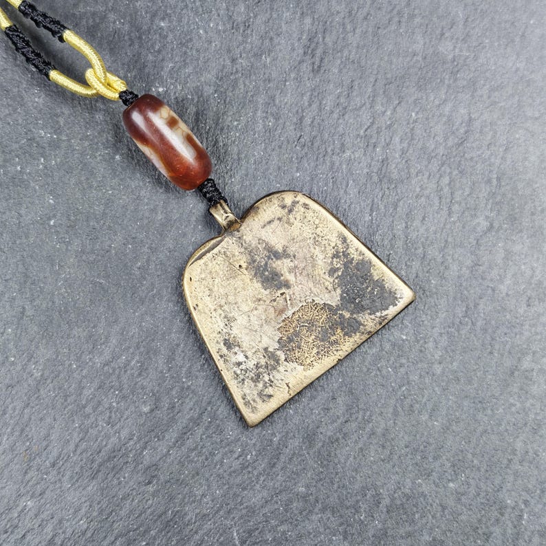 Vintage Skull Citipati Stupa Amulet - 34*40mm - Tibetan Buddhist amulet, view 10